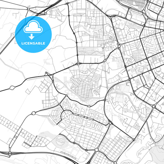 Vector PDF map of Oliver-Valdefierro, Spain