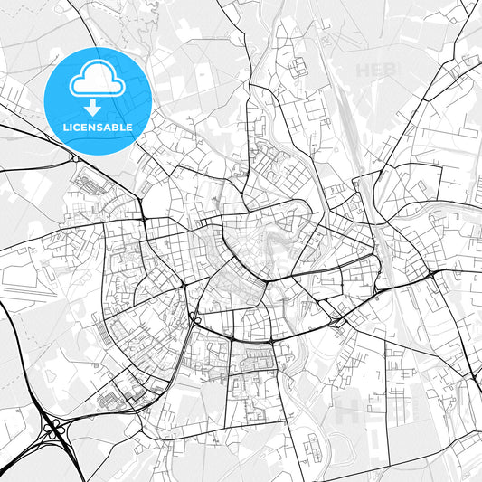 Vector PDF map of Olomouc, Czechia