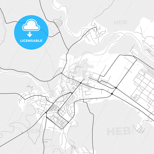 Vector PDF map of Onești, Romania