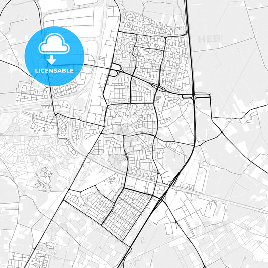 Vector PDF map of Oosterhout, Netherlands