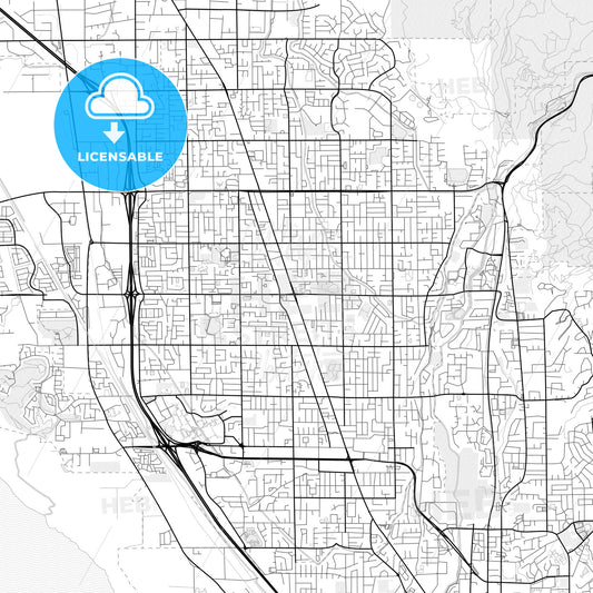 Vector PDF map of Orem, Utah, United States