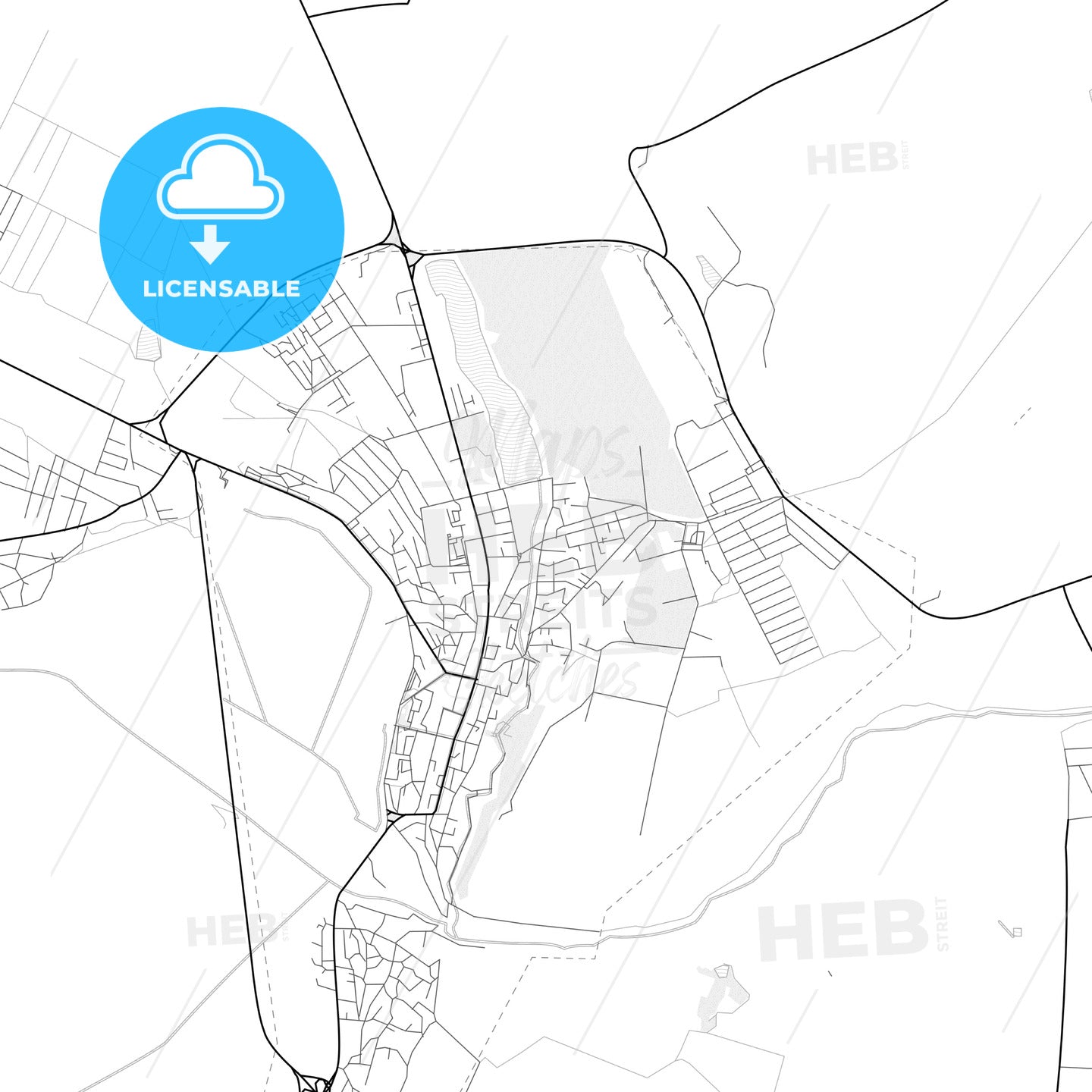 Vector PDF map of Orhei, Moldova