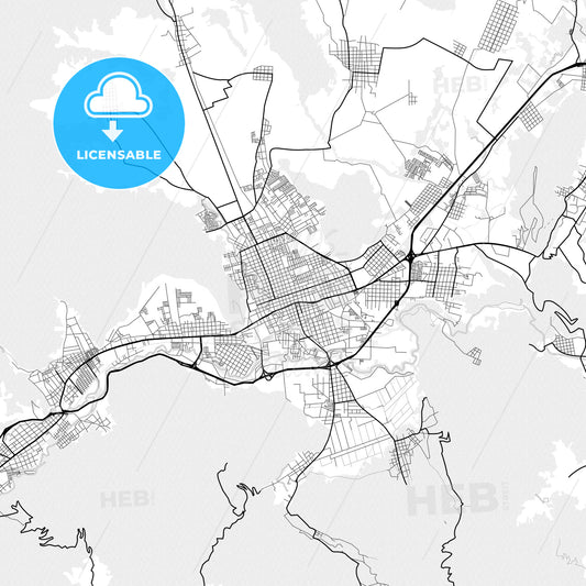 Vector PDF map of Orizaba, Mexico