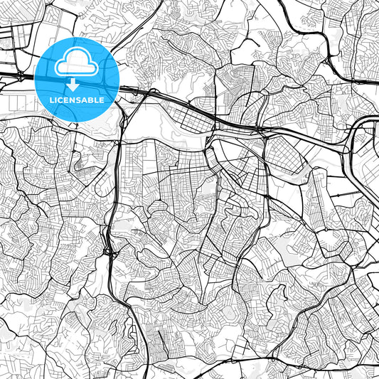 Vector PDF map of Osasco, Brazil