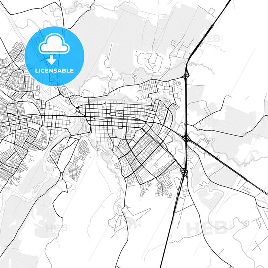 Vector PDF map of Osorno, Chile