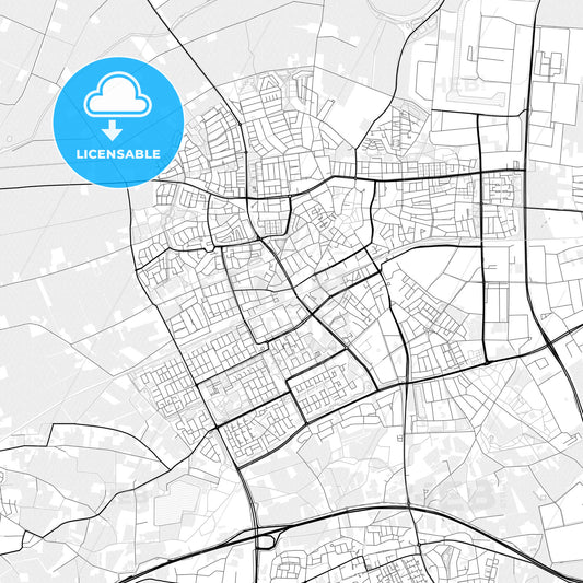 Vector PDF map of Oss, Netherlands