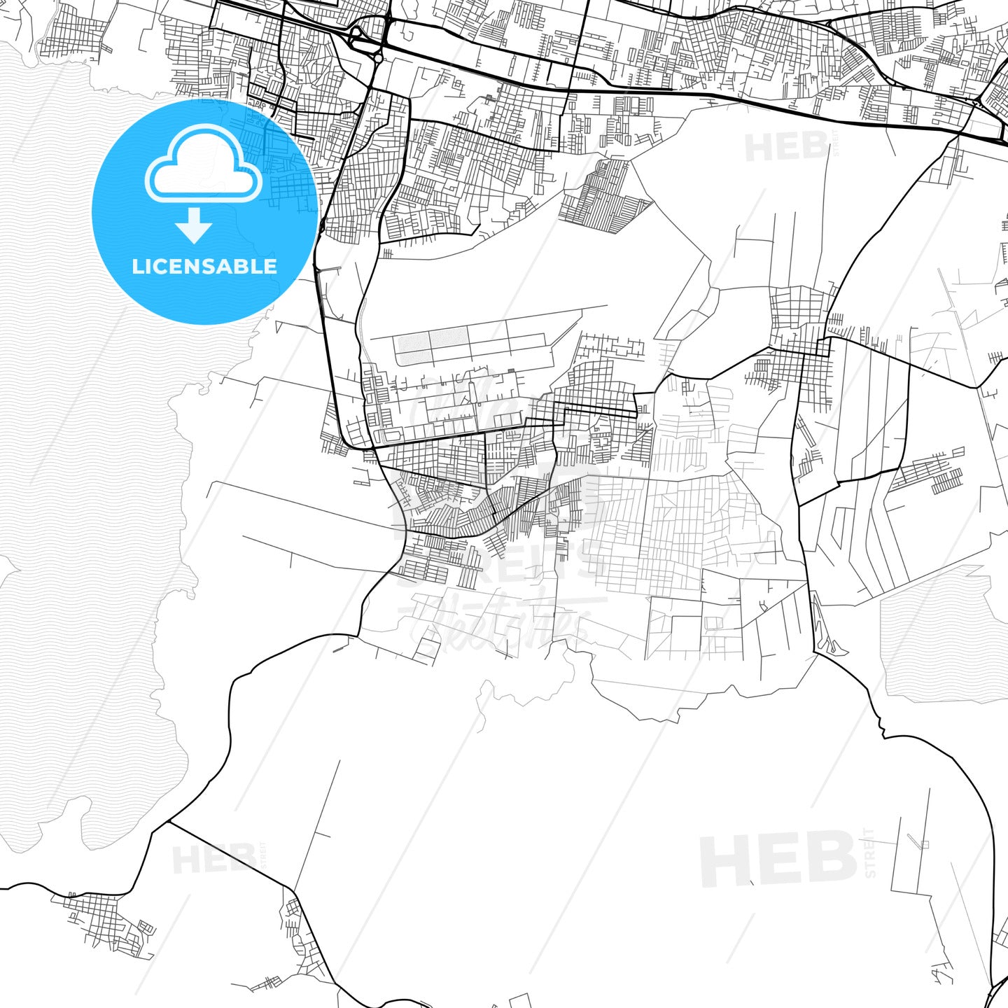 Vector PDF map of Palo Negro, Venezuela