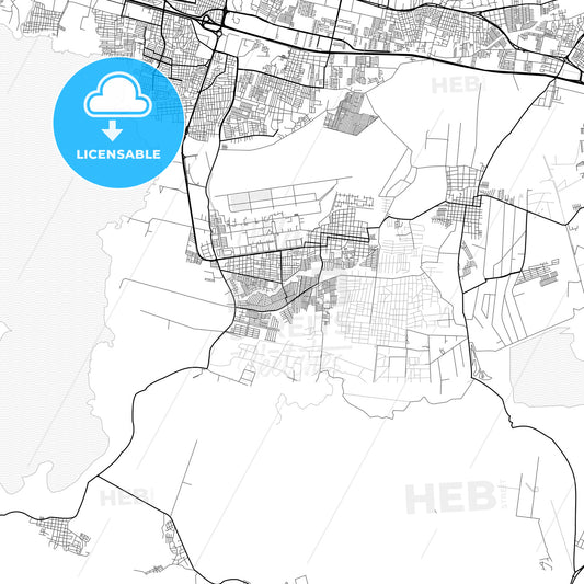 Vector PDF map of Palo Negro, Venezuela