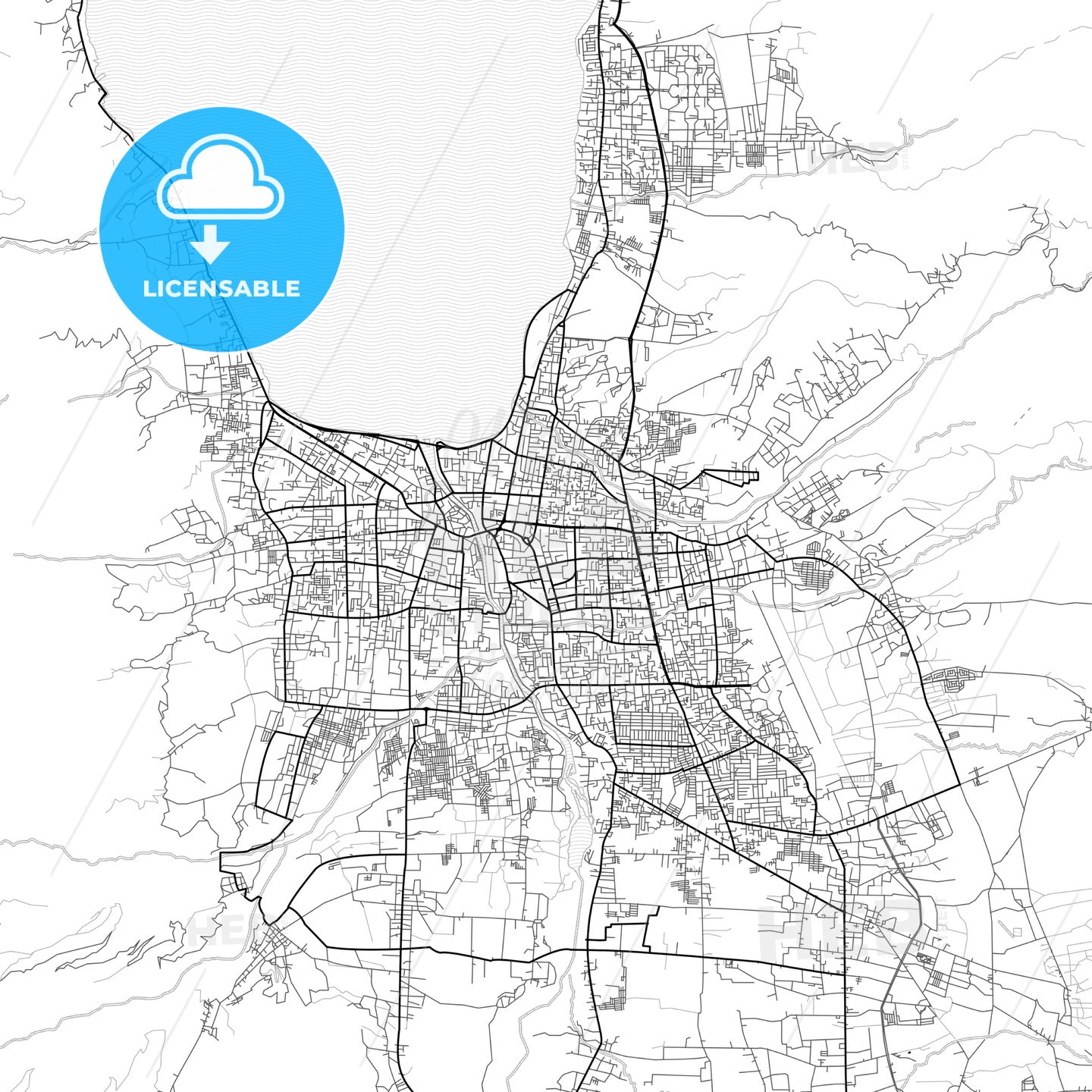 Vector PDF Map Of Palu, Indonesia - HEBSTREITS