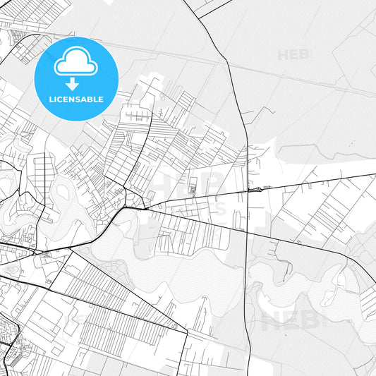 Vector PDF map of Pantelimon, Romania