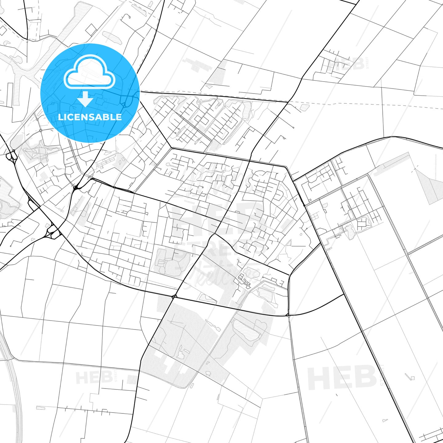 Vector PDF map of Papenburg, Germany