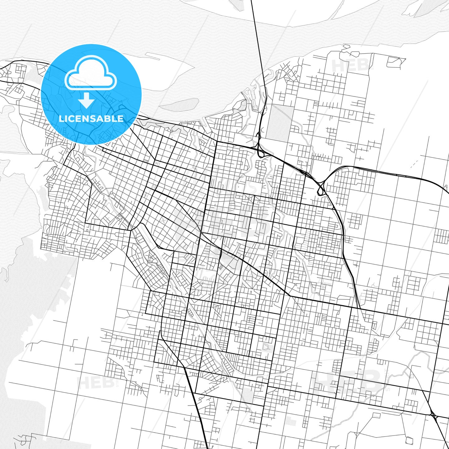 Vector PDF map of Parana, Argentina