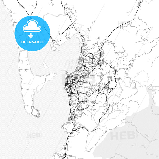 Vector PDF map of Parepare, Indonesia