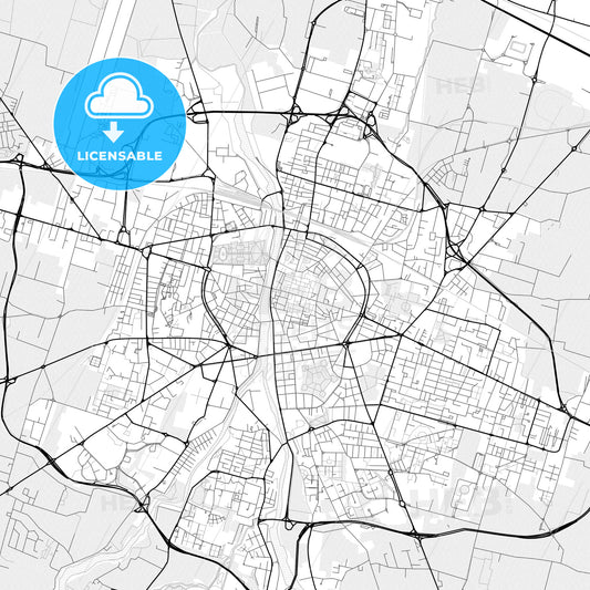 Vector PDF map of Parma, Italy