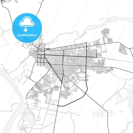 Vector PDF map of Parnaiba, Brazil