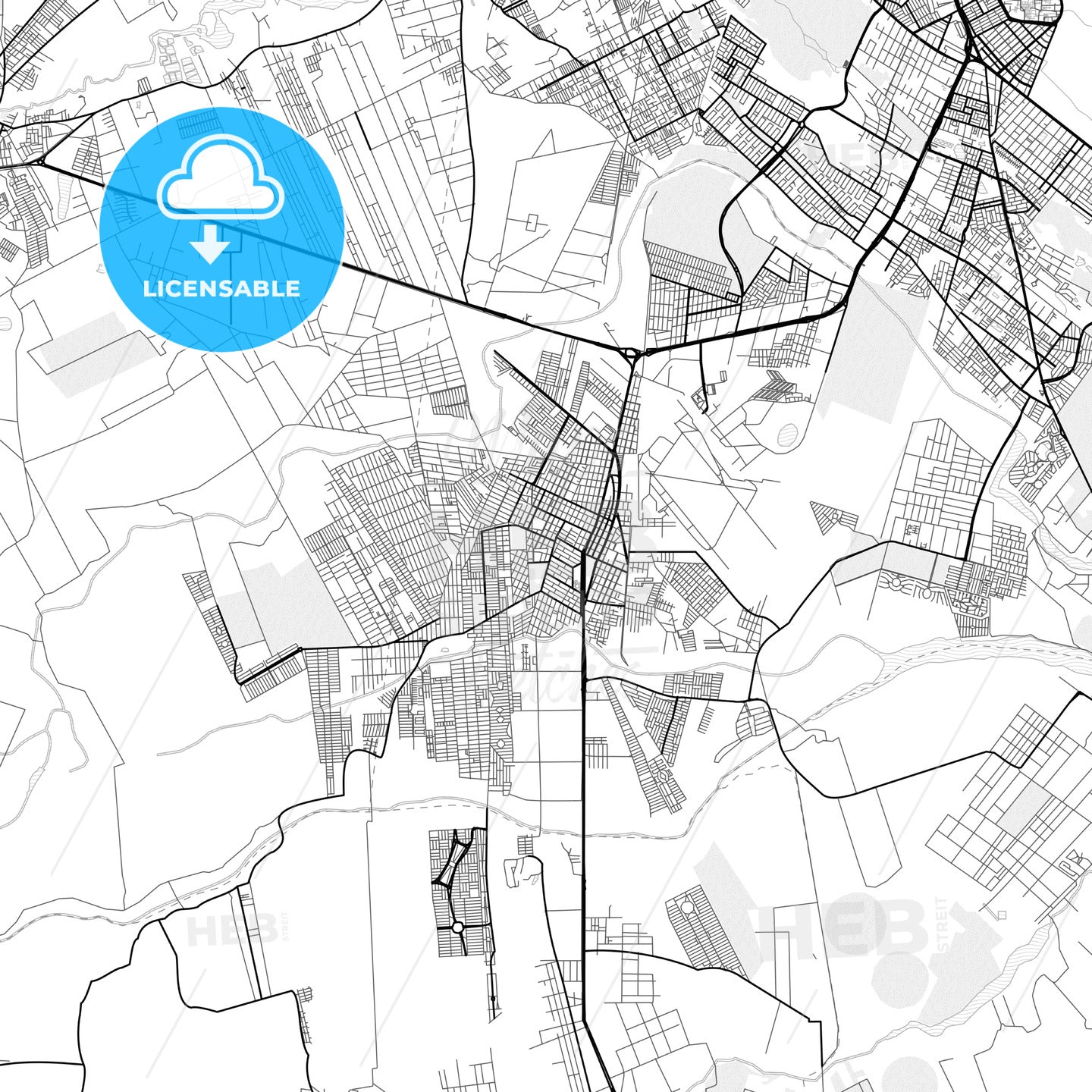 Vector PDF map of Parnamirim, Brazil