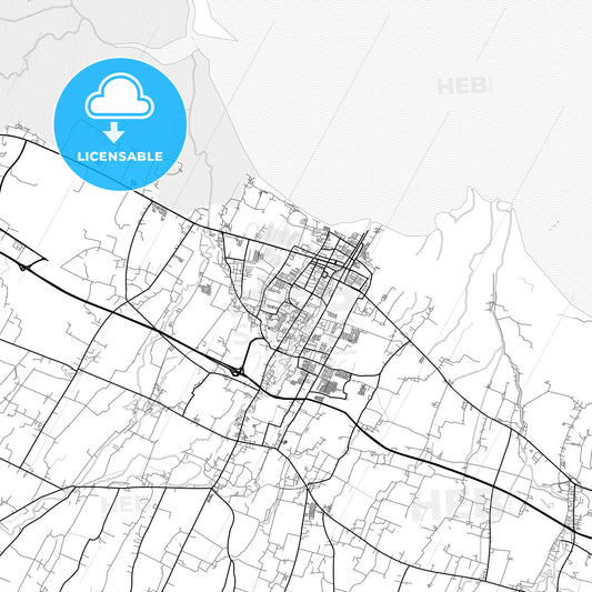 Vector PDF map of Pasuruan, Indonesia