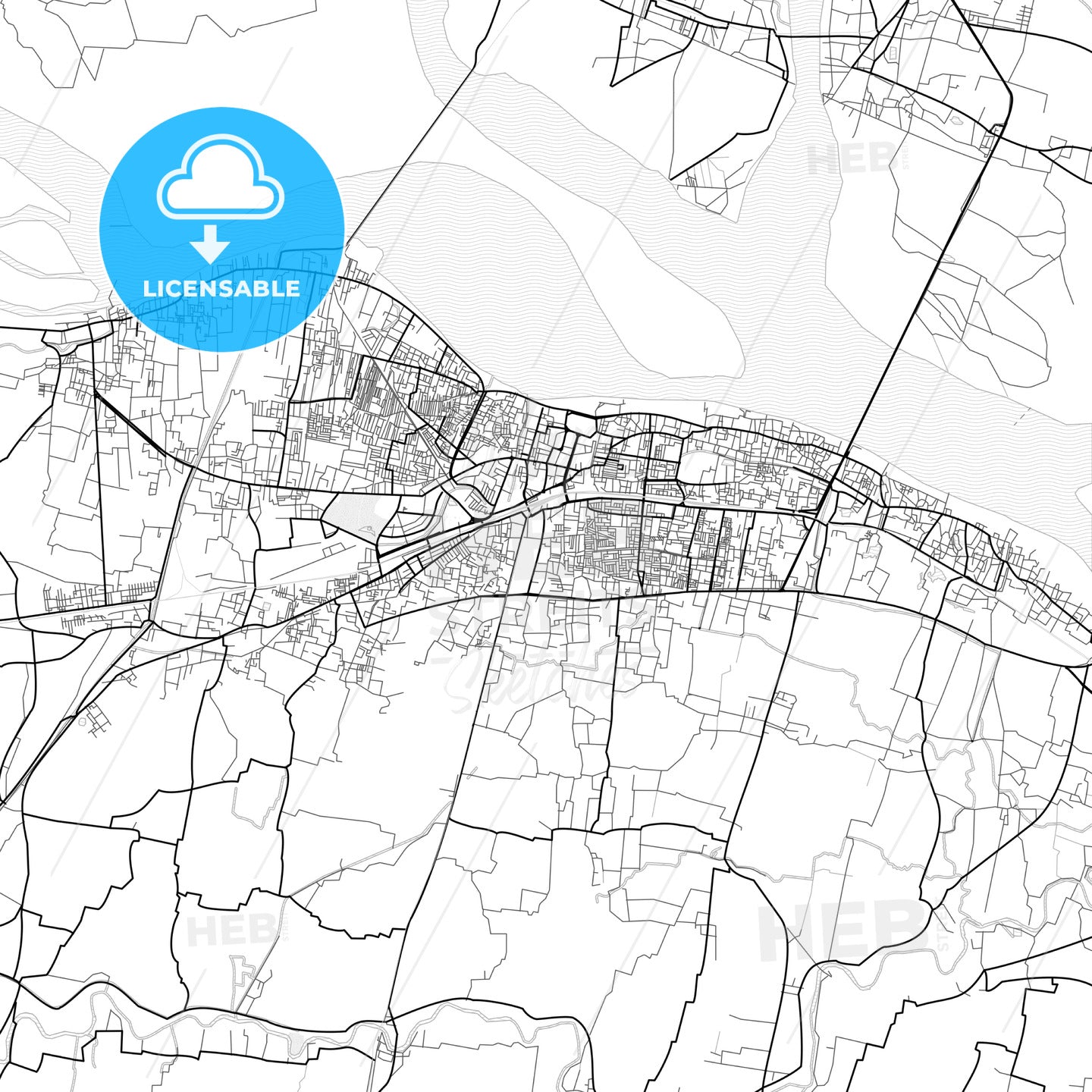 Vector PDF map of Patna, India