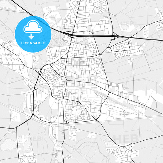 Vector PDF map of Peine, Germany