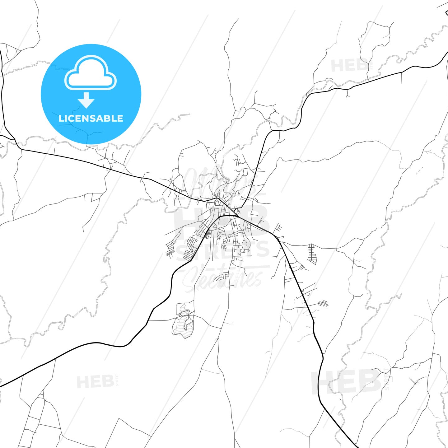 Vector PDF map of Penonomé, Panama