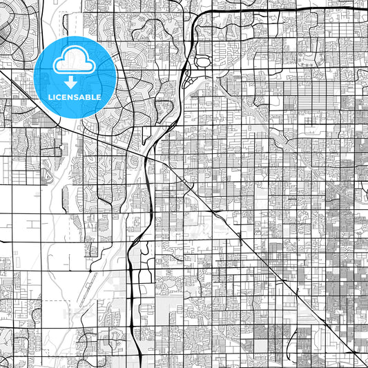 Vector PDF map of Peoria, Arizona, United States