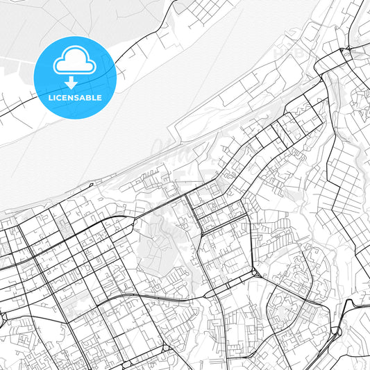 Vector PDF map of Perm, Russia