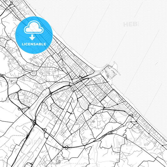 Vector PDF map of Pescara, Italy