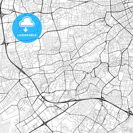 Vector PDF map of Pessac, France