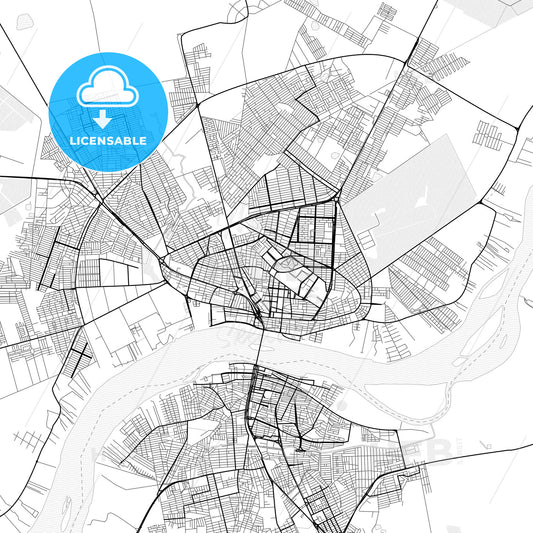 Vector PDF map of Petrolina, Brazil