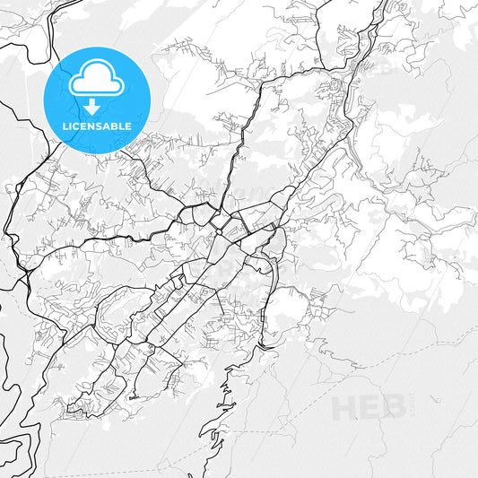 Vector PDF map of Petropolis, Brazil