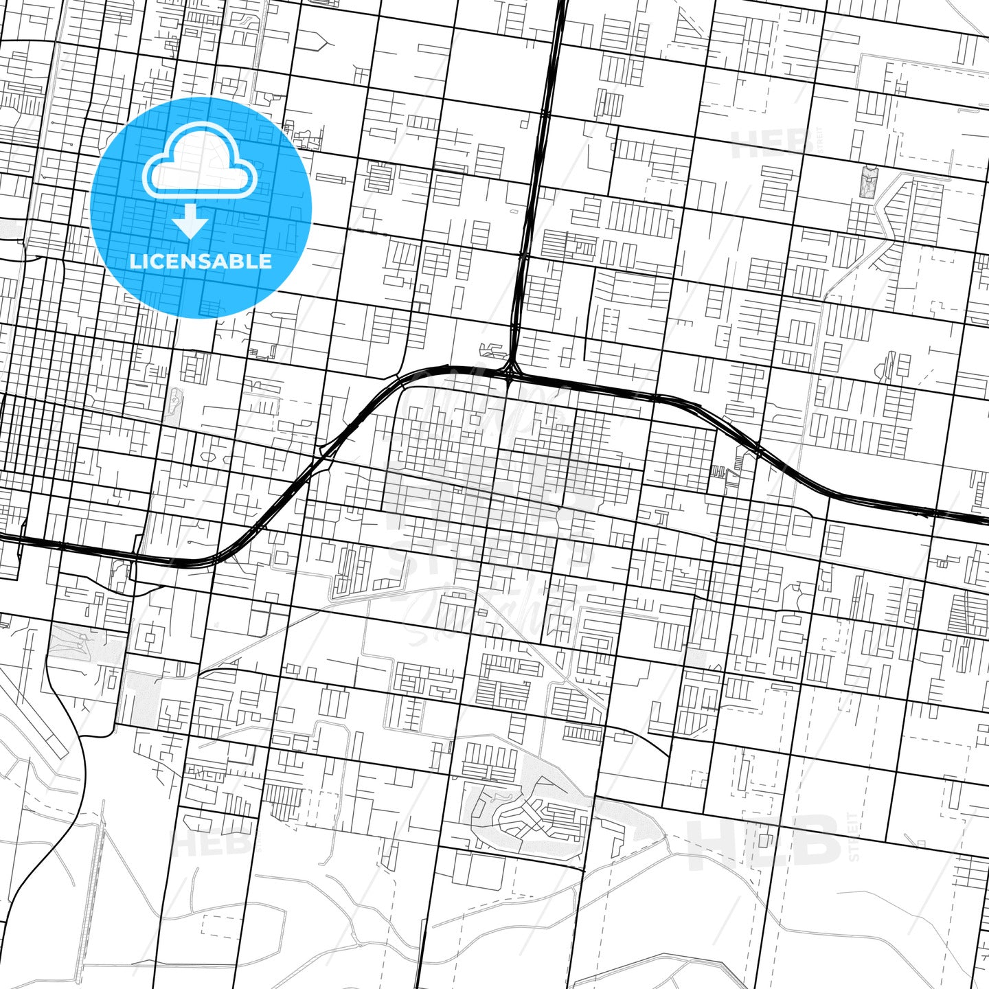 Vector PDF map of Pharr, Texas, United States - HEBSTREITS