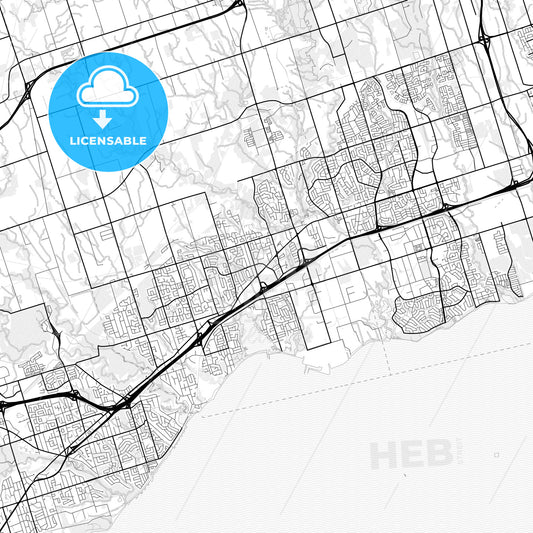 Vector PDF map of Pickering, Canada