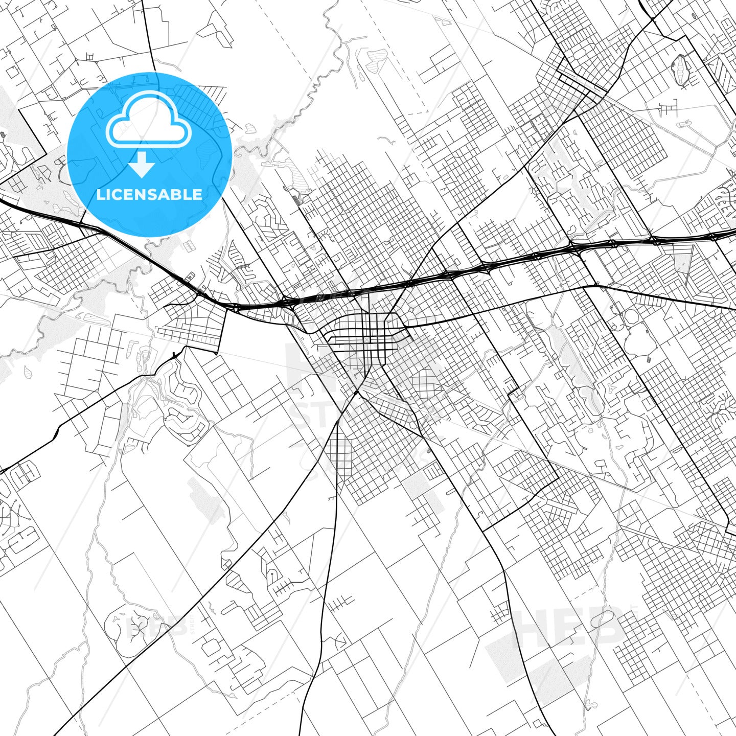 Vector PDF map of Pilar, Argentina