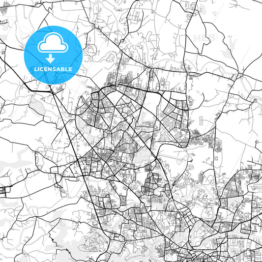 Vector PDF map of Pimpri-Chinchwad, India