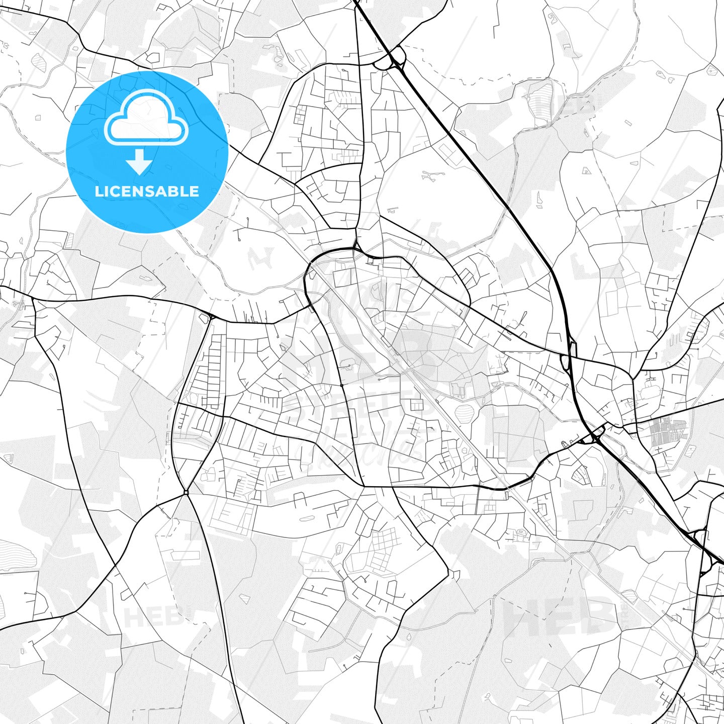 Vector PDF map of Pinneberg, Germany