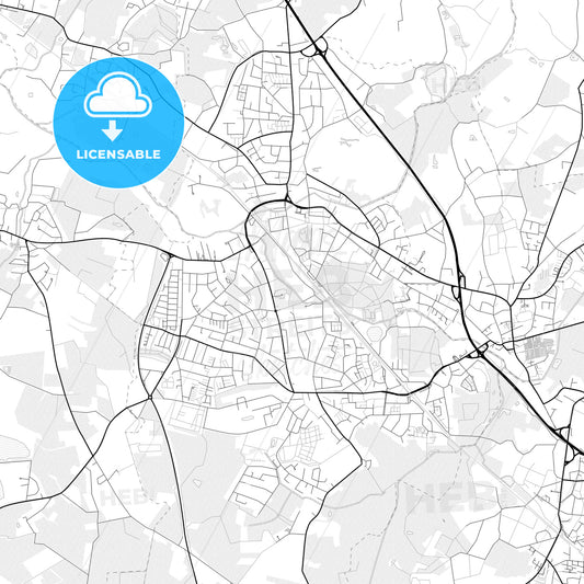 Vector PDF map of Pinneberg, Germany