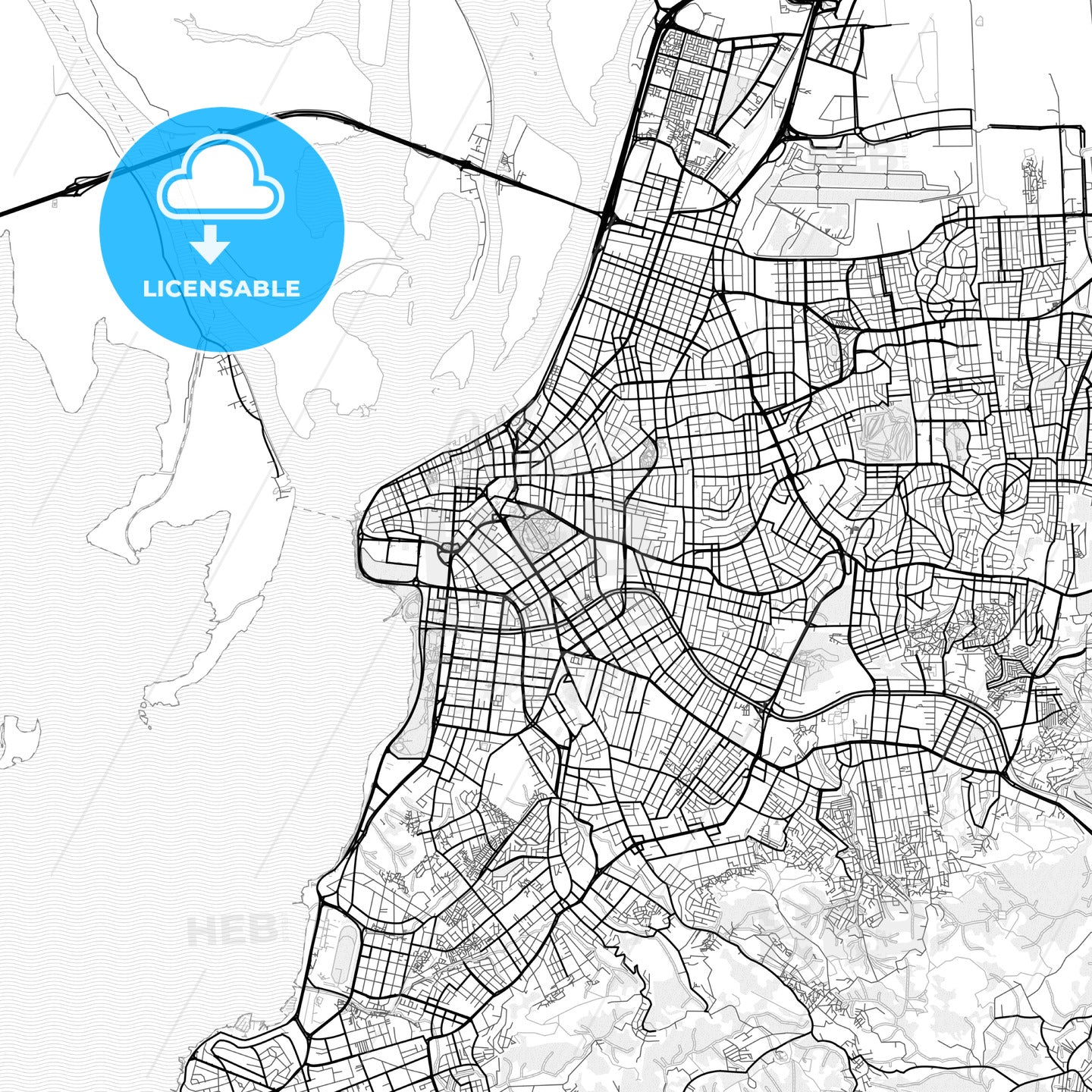 Vector PDF map of Poa, Brazil