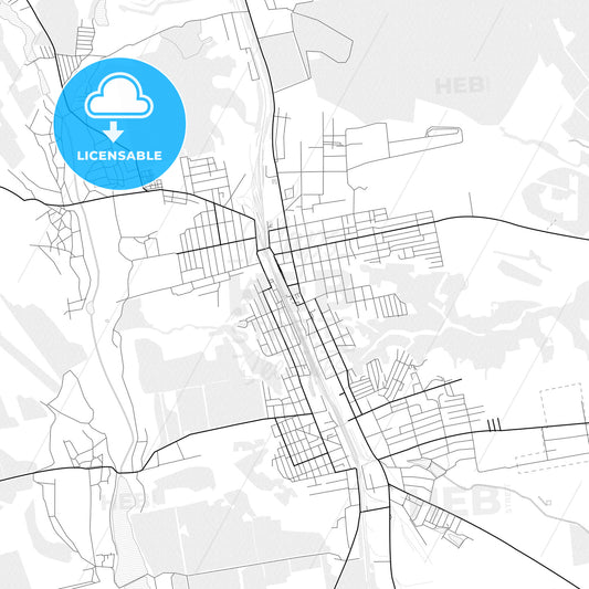 Vector PDF map of Podilsk, Ukraine