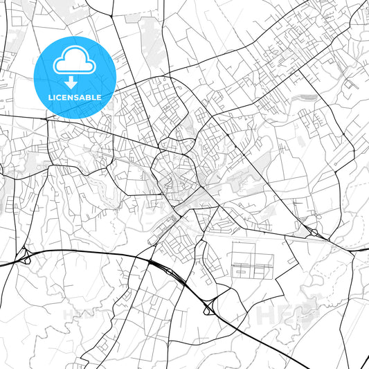 Vector PDF map of Pordenone, Italy