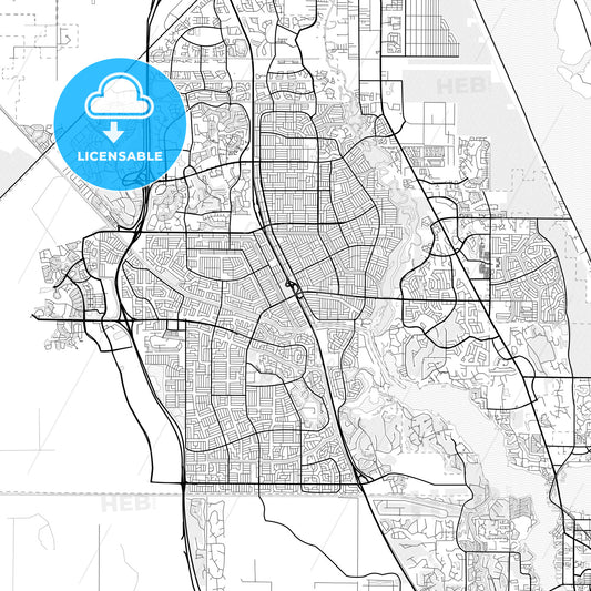 Vector PDF map of Port St. Lucie, Florida, United States