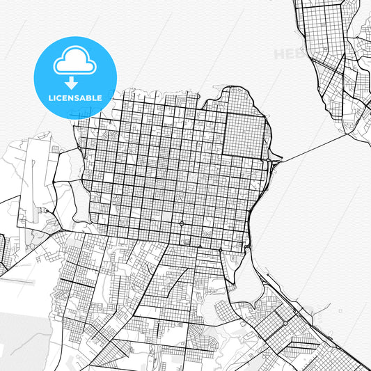 Vector PDF map of Posadas, Argentina