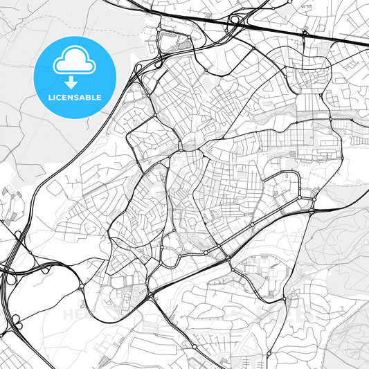 Vector PDF map of Pozuelo de Alarcón, Spain