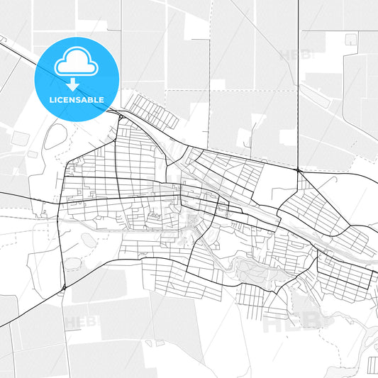 Vector PDF map of Prokhladny, Russia