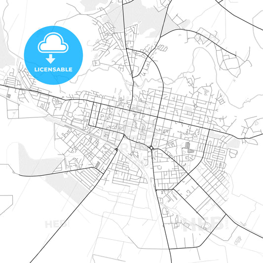 Vector PDF map of Pryluky, Ukraine