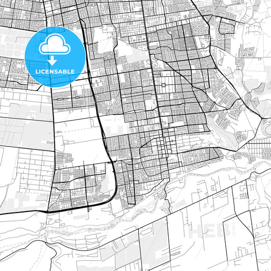 Vector PDF map of Puente Alto, Chile
