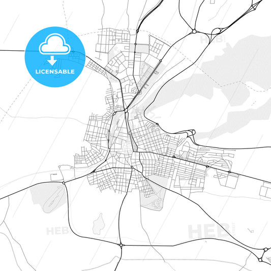 Vector PDF map of Puertollano, Spain