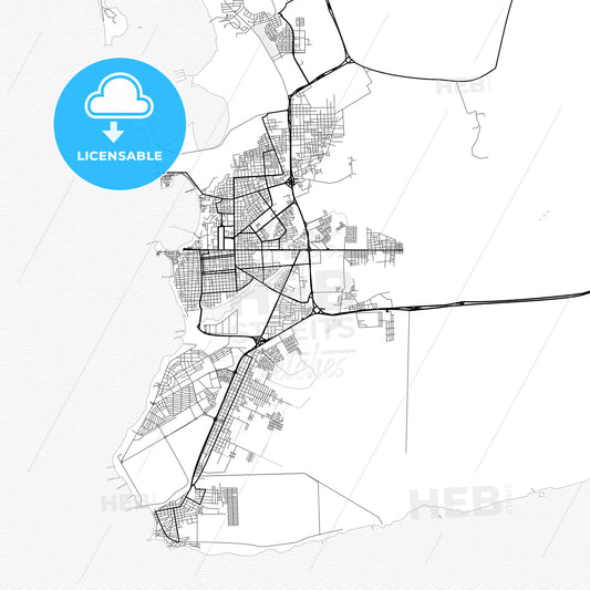 Vector PDF map of Punto Fijo, Venezuela