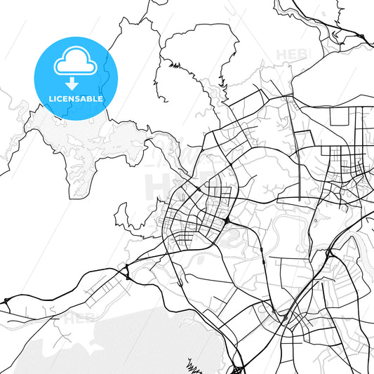 Vector PDF map of Putian, China