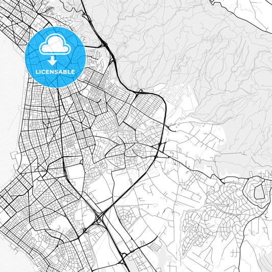 Vector PDF map of Pylaia, Greece