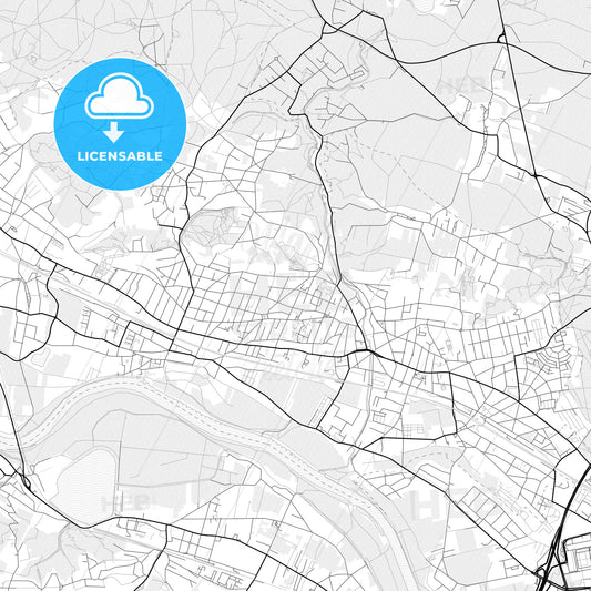 Vector PDF map of Radebeul, Germany